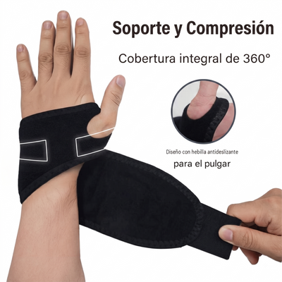 Muñequera con Soporte Térmico Aura Express, vista frontal del producto