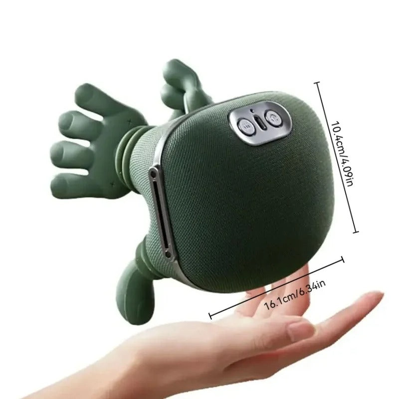 Masajeador Cervical Térmico Aura Express, color verde, vista frontal del dispositivo